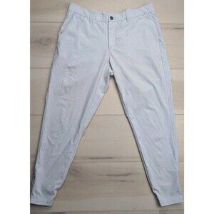 Primo Golf Pants Mens 35x28 Gray Tapered Performance Jogger Stretch Ankle Zip